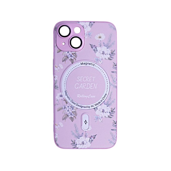 Funda Magnética Diseño Floral para Apple iPhone 14 Rosa Funda Magnética Diseño Floral para Apple iPhone 14 Rosa